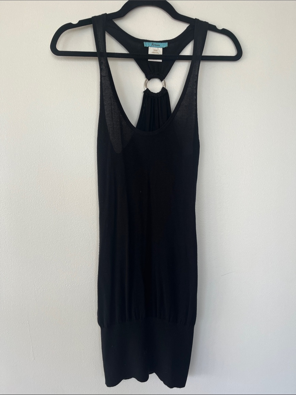 Marciano Black Tank Dress with Ring-Back Detail